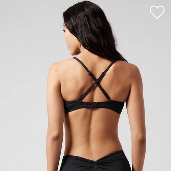 Athleta Hampton Bra Cup Bikini Top size 32D/DD Black - Picture 2 of 4